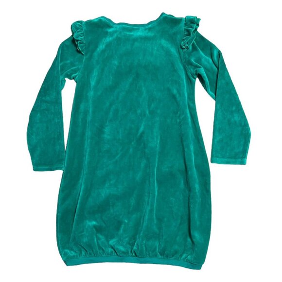 Raspberry Republic Sz 128/134 (7-9Y) Green Velour Dress - Picture 3 of 4